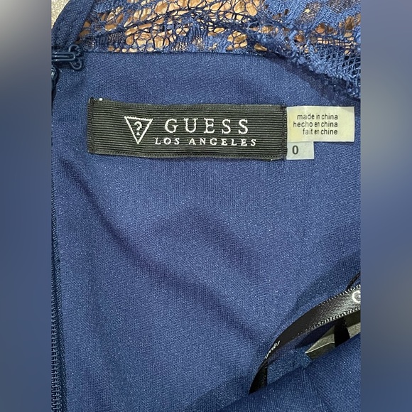 Guess Navy Blue Dress with Cutout Lace - Picture 6 of 6